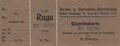 Eintrittskarte RUGA 1913